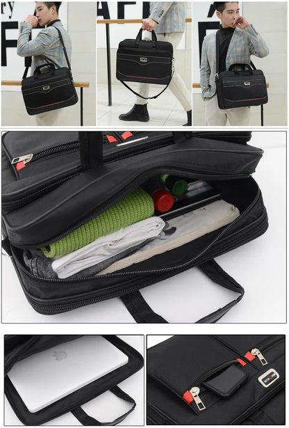 Simple Tote Men Business Briefcase Handbag For 15.6 inch Laptop Bags Large Capacity Shoulder Bags Travel Notebook Messenger Bag
