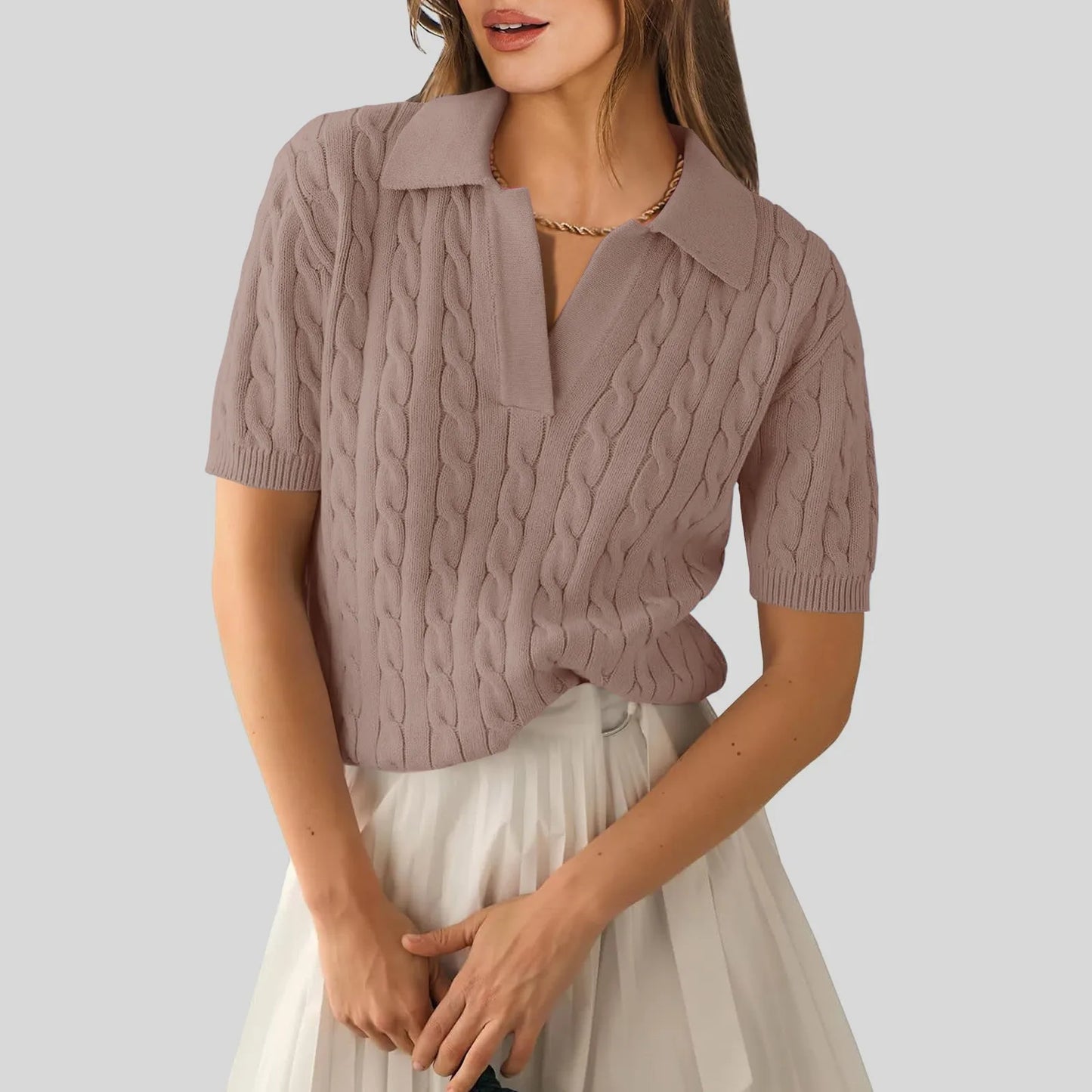Vest Sweater Womens Short Sleeve Sweaters Tops V Neck Knit Casual Soft Pullover Shirts 2024 Summer Maternity Sweater Vest