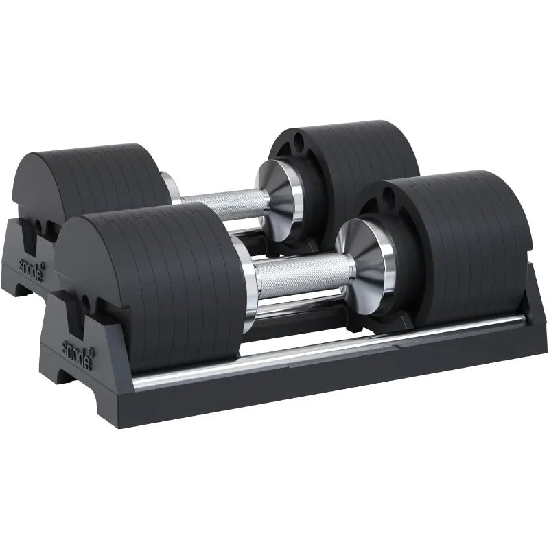 Drop Resistance 80 lbs Adjustable Dumbbell Set- Exhaustion Training Weights Adjustable Dumbbells- Fast Adjust, Compact Design