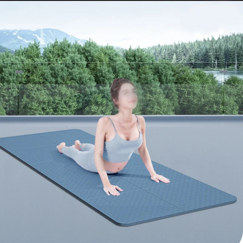 Foldable Yoga Mat Portable Thickened Fitness Mat For Pilates And Floor Exercises Double-sided Non-slip Nap Mat