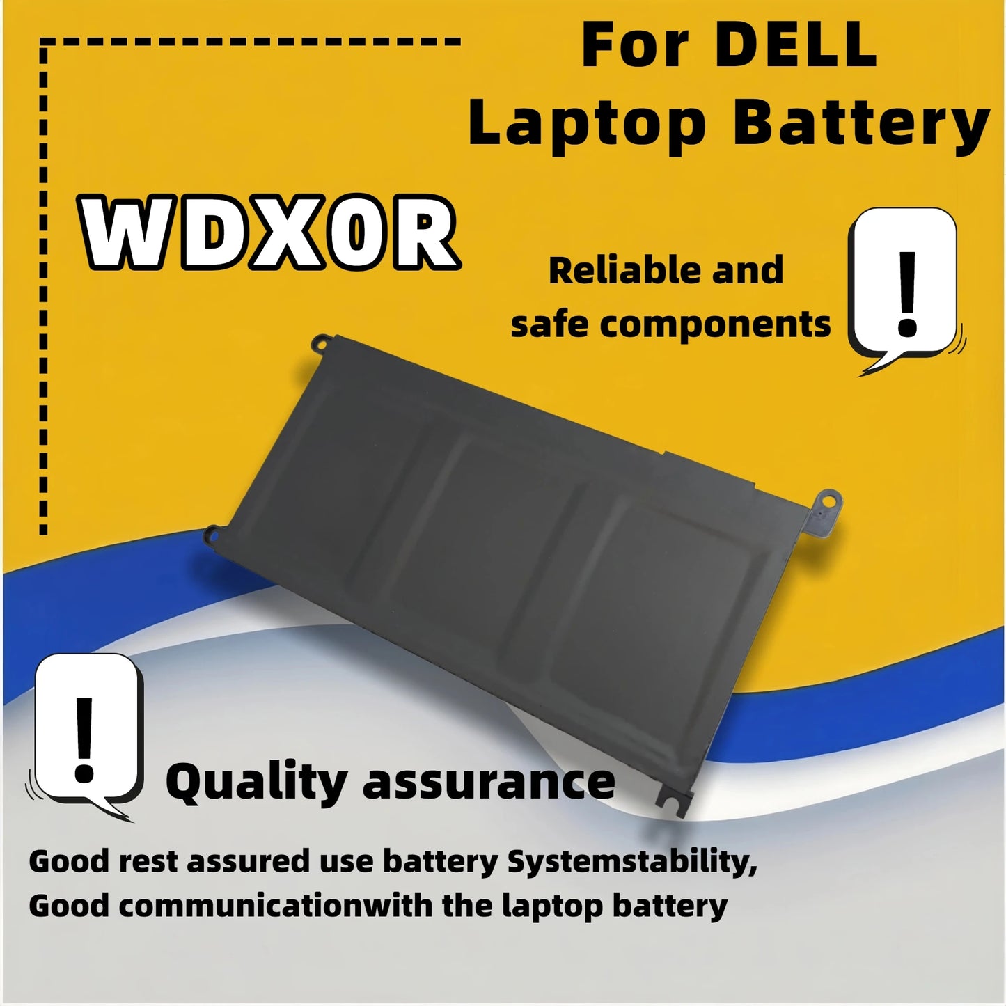 FRLESUI Laptop Battery WDX0R WDXOR For DELL Inspiron 14 5368 5567 7560 5767 7472 7460-d1525s 7368 7378 5565 Latitude 3488 3580