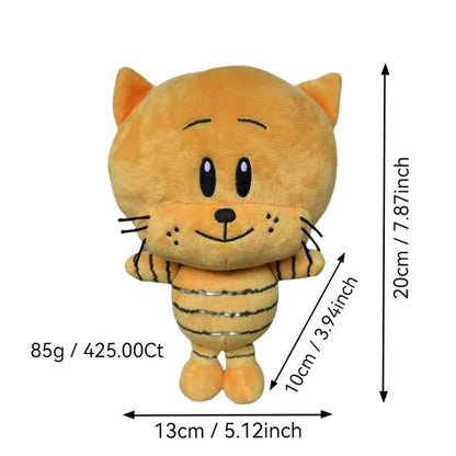 Cute Dog Man Plush Toys Yellow Lil Petey Cat Plush Soft Stuffed Cartoon   Animals Toys Gifts For Children Kids Xmas Birthday