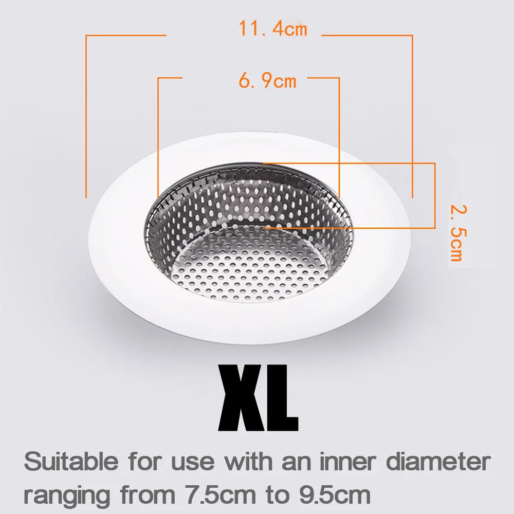 1/2Pcs Kitchen Sink Filter Stainless Steel Mesh Drain Stopper Sewer Mesh Strainers Bathroom Sink Strainer Drain Hole Filter Trap
