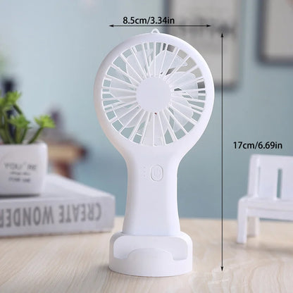 Portable Fan Mini Handheld Electric Fan Usb Rechargeable Handheld Small Pocket Fan  Air Cooler Desktop Office Travel Pocket Fan