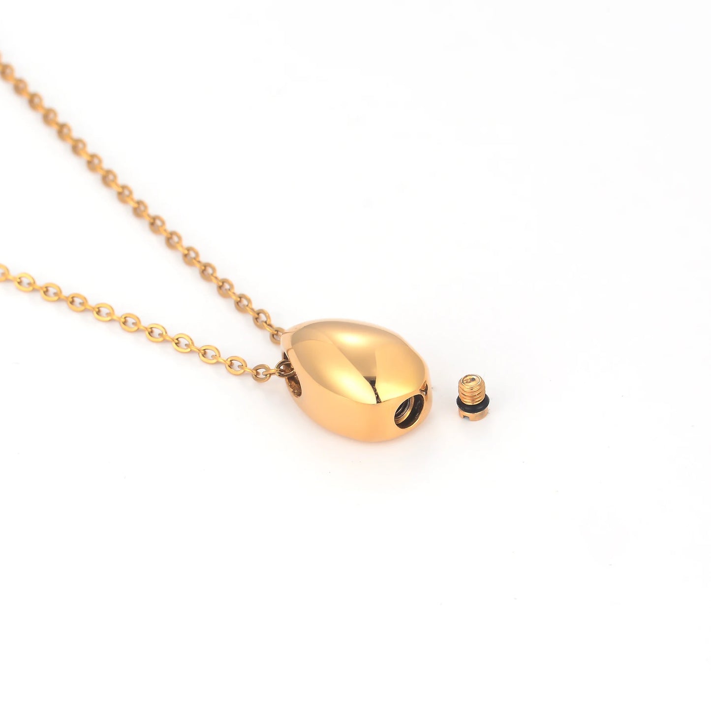 Cremation Water Drop Necklace for Ashes Stainless Steel Pendant Ashes Holder Memorial Jewelry