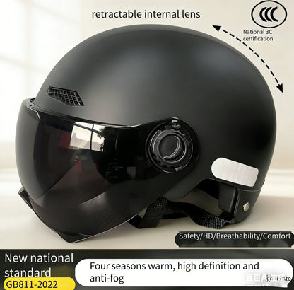 New Electric Vehicle Motorcycle Half Helmet Unisex Cycling Protective Helmet