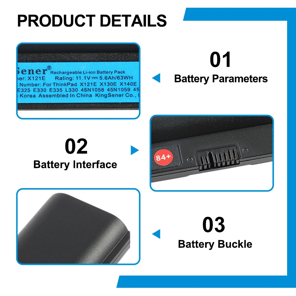 KingSener X121E X130E Battery for Lenovo ThinkPad E120 E125 E130 E135 E145 E320 E325 E330 E335 L330 45N1058 45N1059 X131E X140E