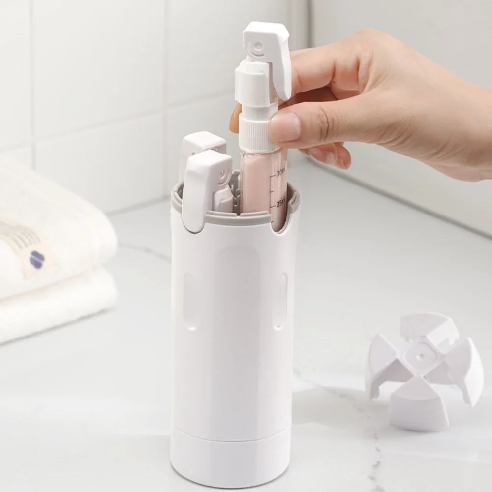 4-in-1 Travel Toiletries Bottle - Refillable, Leak-proof, Portable Travel Split Bottle, Emulsion Dispenser Bottle, Practical