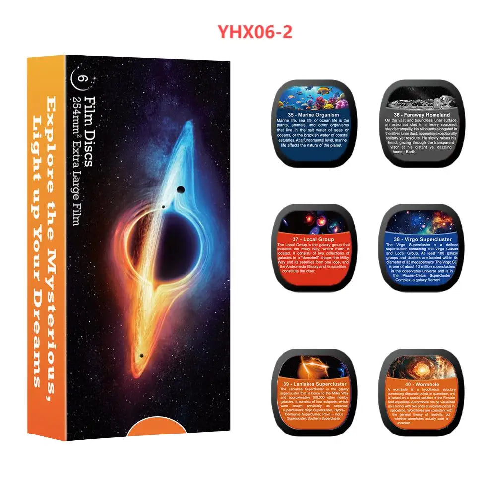 Star Projector Night Light Disc Planetarium Projector Disc 4K HD Galaxy Projector Light Disc - 6 Pack (Projector Not Included)