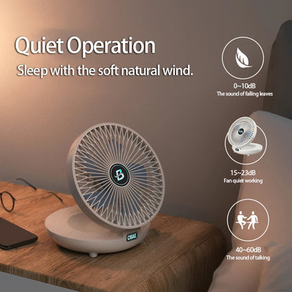 2024 Best Sellers 2IN1 Folding Desktop Fan Portable Air Conditioner Wall Mounted Fan Rechargeable With 3 Gears for Home Office