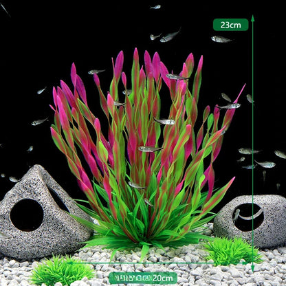 Plastic Aquarium Plants Fish Tank Decorations Artificial Seaweed Water Grass Underwater Plants for Aquarium Ornament