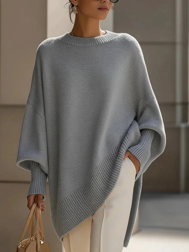LEOSOXS 2025 Autumn/winter Cashmere Casual Round Neck Pullover Knitted Sweater for Women Loose and Lazy Style Solid Color Tops