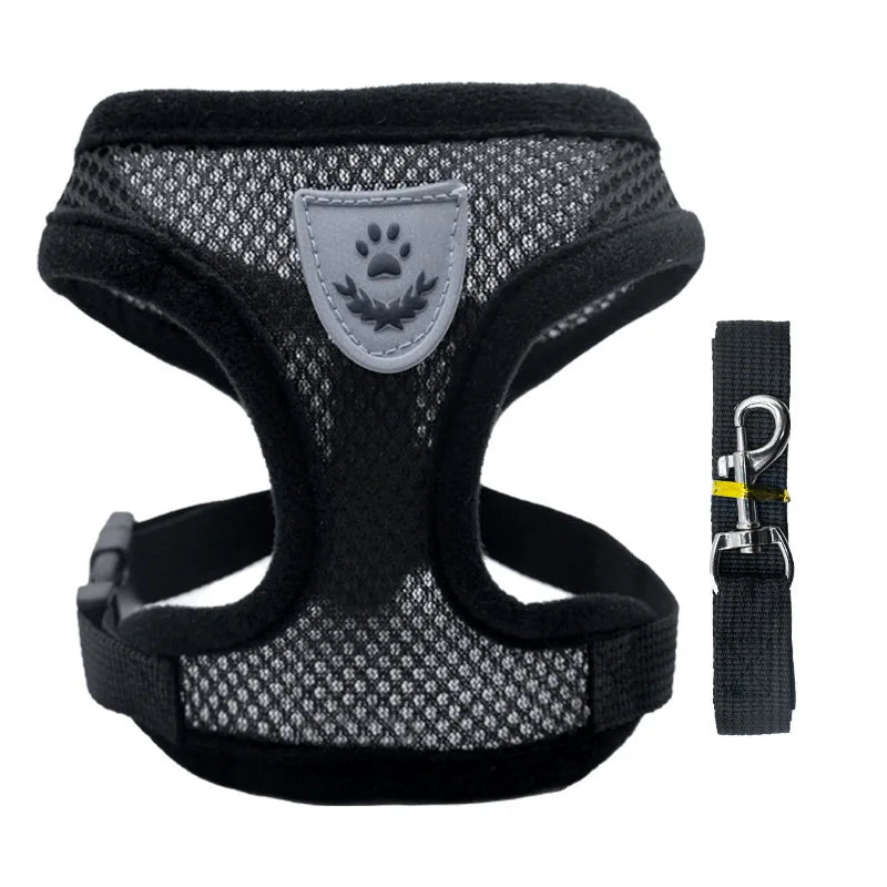 New style dog walking and cat chest strap outdoor traction rope explosion-proof and breathable chest back pet supplies