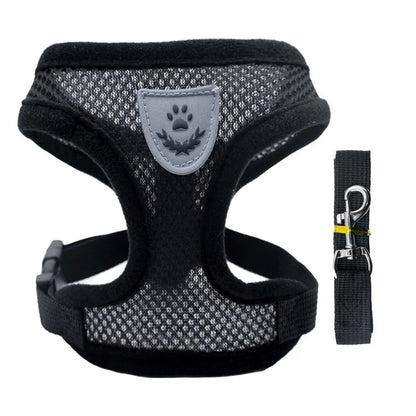 New style dog walking and cat chest strap outdoor traction rope explosion-proof and breathable chest back pet supplies