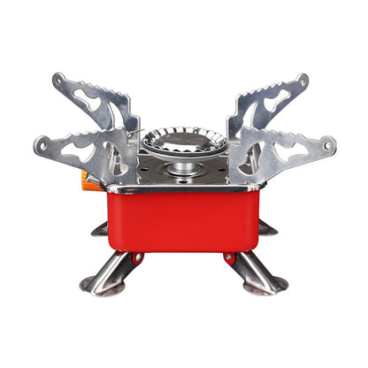 Mini Outdoor Portable Folding Camping Gas Stove Compact Square Stove with Lotus Burner