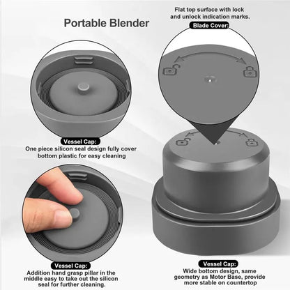 SEHOR-For Ninja Blast Container Blender Replacement Parts Blade Cover And Vessel Cap Portable Blender Accessories
