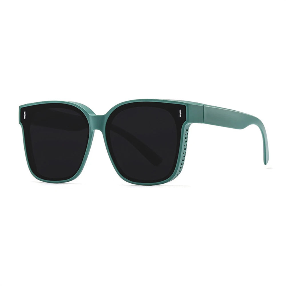 Transfer Sunglasses Unisex Driving Riding Large Frame Square Sun Protection Wrap Around Fit Over Glasses Myopia Specific Goggles