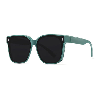 Transfer Sunglasses Unisex Driving Riding Large Frame Square Sun Protection Wrap Around Fit Over Glasses Myopia Specific Goggles
