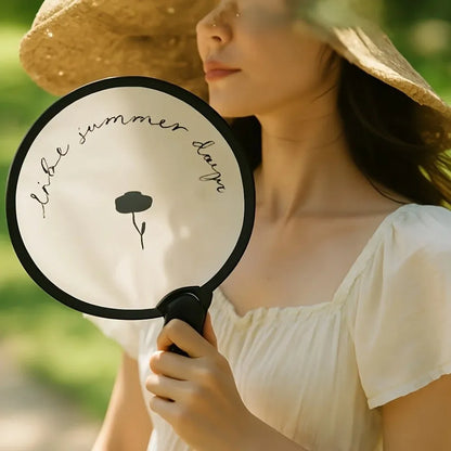Portable Handheld Folding Fan with Storage Bag Compact And Portable Suitable for Outdoor Activities in Summer
