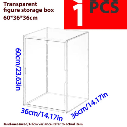 Multifunctional Foldable Storage Box Organizer for Figurines, Jewelry, Makeup, Blind Box, Bag Display – Super Big Acrylic Case