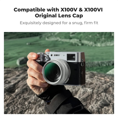 K&F CONCEPT 1/4 Black Diffusion Filter Kit for Fujifilm X100V X100VI X100F X100S Lens 49mm Soft Focus Filter with Adapter Ring