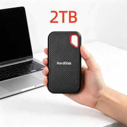 4TB Portable SSD Waterproof Shockproof for Desktop Computer Plug&Play High Speed External Solid State Drive Pro