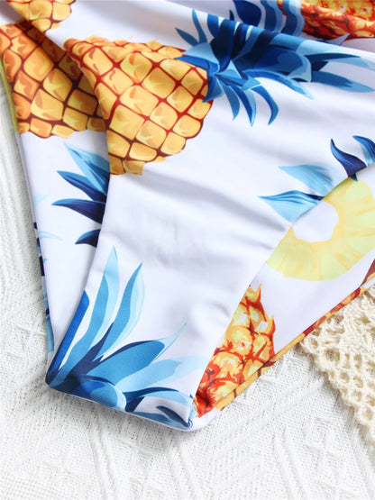 2026 High Waist Bikini Printed Swimsuit Women Sexy Tie Front Swimwear Female Bathers Bathing Swimming Swim Suit Beachwear