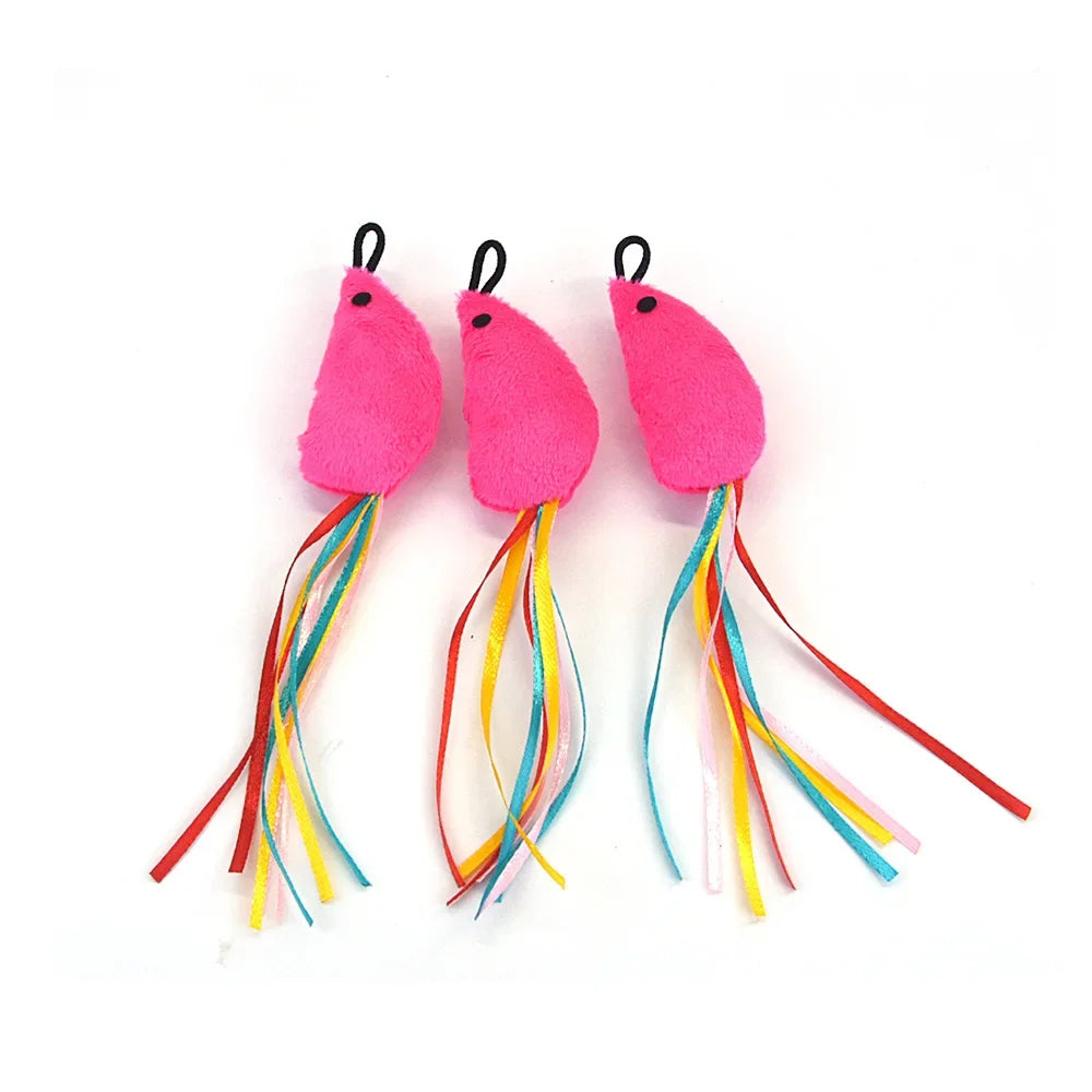 Pet Toy Small Mouse Replacement Head Funny Cat Stick Plush Toy Fishing Rod Replacement Head Cat Toys Interactive Pet Products
