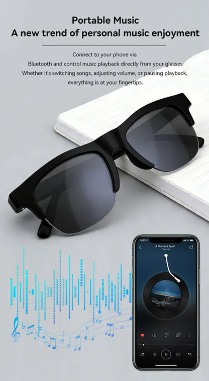 Lenovo New AI Smart Glasses 1600W Pixel Camera Video Recording AI Photo Recognition Bluetooth Call Voice Translation Sunglasses
