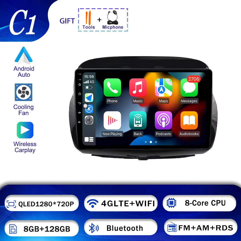 GPS Navigation Android 15 For Honda Edix FRV 2004-2009 BT Carplay Car Radio Multimedia  Head Unit WIFI Video Player 4G DSP Audio