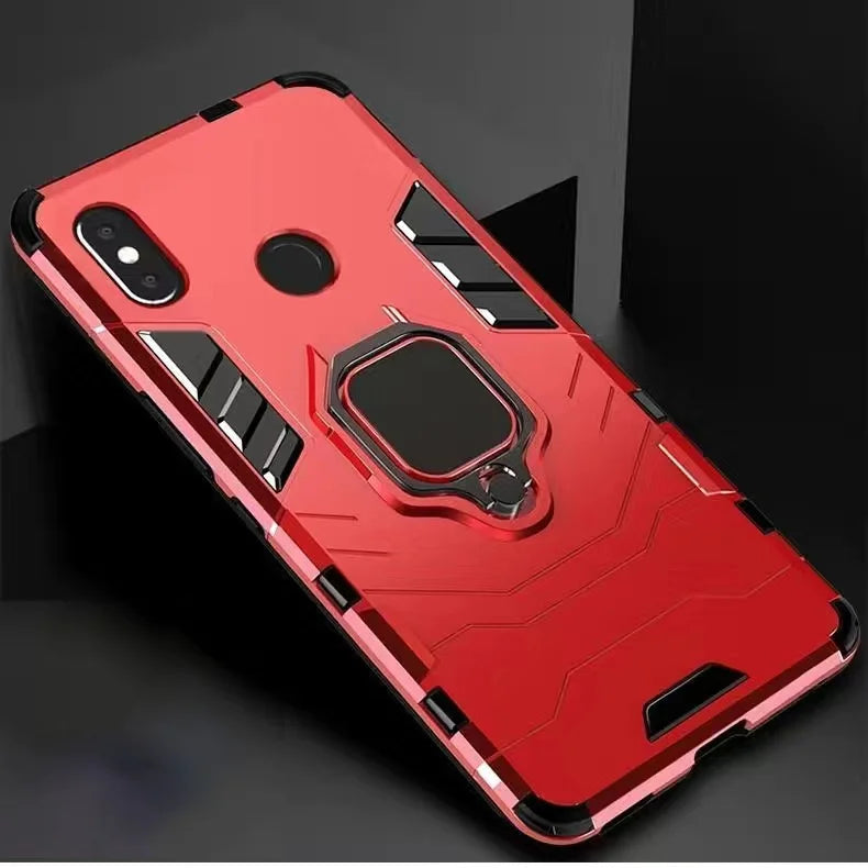 Shockproof Armor Case for Xiaomi, Stand Ring Cover, Mi A2 Lite, 9 SE, F1, 7, 5, 6