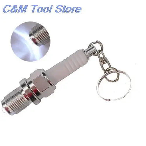 1Pcs New Arrival Casual LED Auto Key Chain Spark Plug Auto Key Chain Keychain Car Parts Keyring Approx.60mm/2.37"