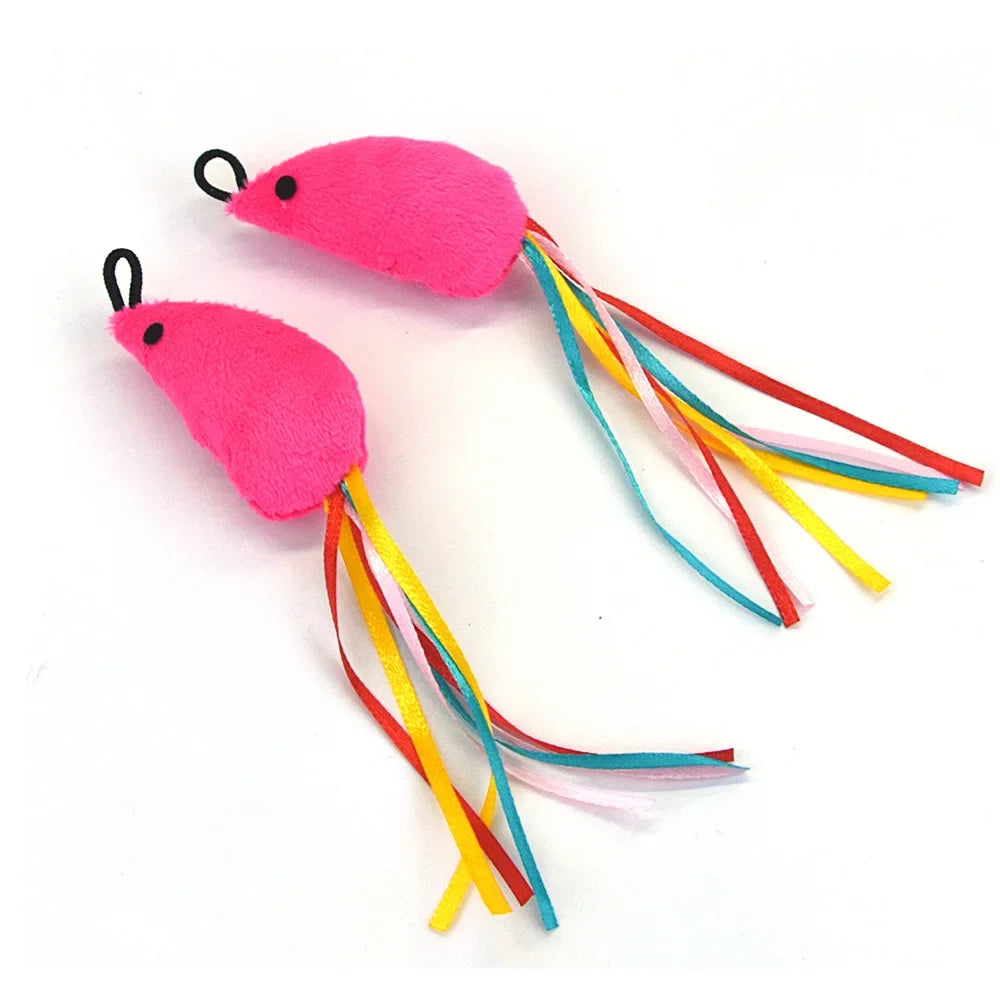 Pet Toy Small Mouse Replacement Head Funny Cat Stick Plush Toy Fishing Rod Replacement Head Cat Toys Interactive Pet Products