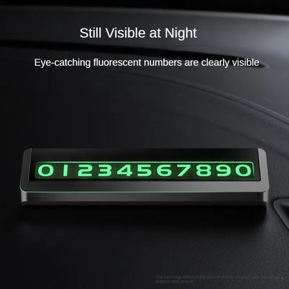 Car Temporary Parking Card Universal Rotate Phone Number Plate Aluminum Stickers Park Stop in Car-styling Auto Accessories
