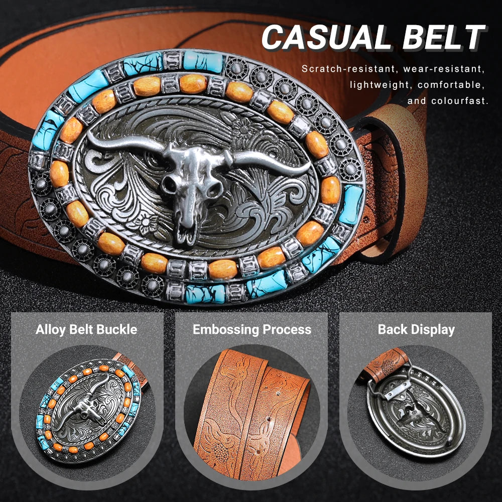 Men's belts, with a Western cowboy style, are a common item for grasslands and parties, and also make great holiday gifts.