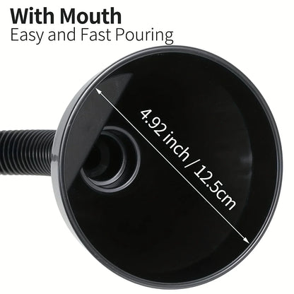Refueling funnel with filter for automobiles, motorcycles, and transmissions. Oil and water funnel with filter