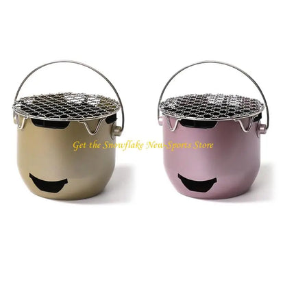 E56D Portable Camping Small Carbon Stove For Indoor Outdoors Camping Picnics Enduring