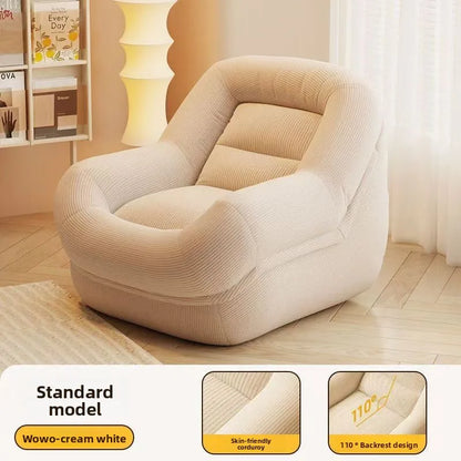 Lazy sofa reclining and sleeping nest small sofa tatami balcony bedroom living room single French retro retro recliner