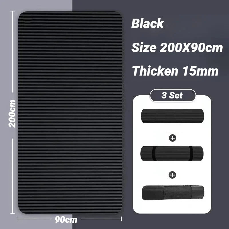 Men'S 3-Piece Set High Quality Thickened Sports Non-Slip Yoga Mat Is Suitable For Fitness Pilates Gym Home Exercise