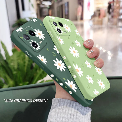 Tender Daisy Phone Case For Xiaomi Mi 15T 14 14T 13 13T 12 12X 12T 12S 11 11T 10 10T 9 9T Pro Lite Liquid Silicone Cover