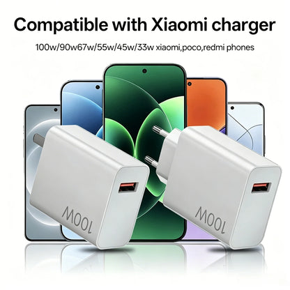 Original Xiaomi 100W EU Turbo Fast Charger 1M 6A Cable USB Adapter For mi 17 Max POCO X7 X8 F7 F8 Pro Ultra Type C Cable