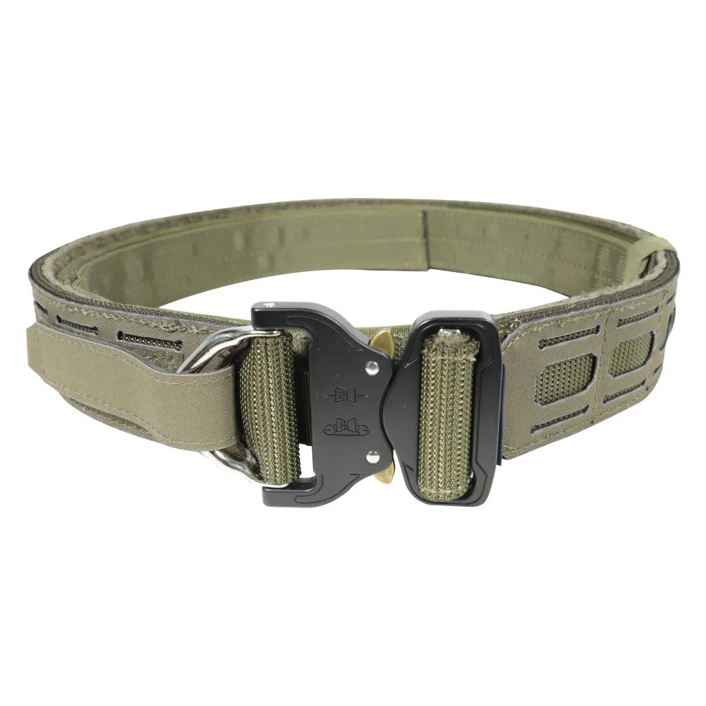 DRAGON EDGE Men's Tactical Duty Waist Belt Nylon Fabric Light Weight Belt with Quick Release Alloy Buckle