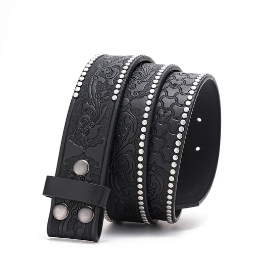 A suitable for leisure business gifts for men and women PU buckle belt (punch)