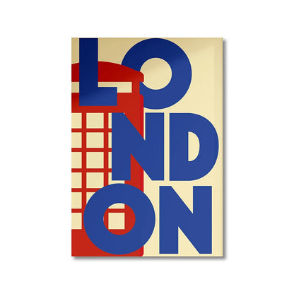 Nordic Simple City Landscape Poster London New York Paris Rome Mid Century Wall Art Decor Canvas Painting Gifts Home Decorative