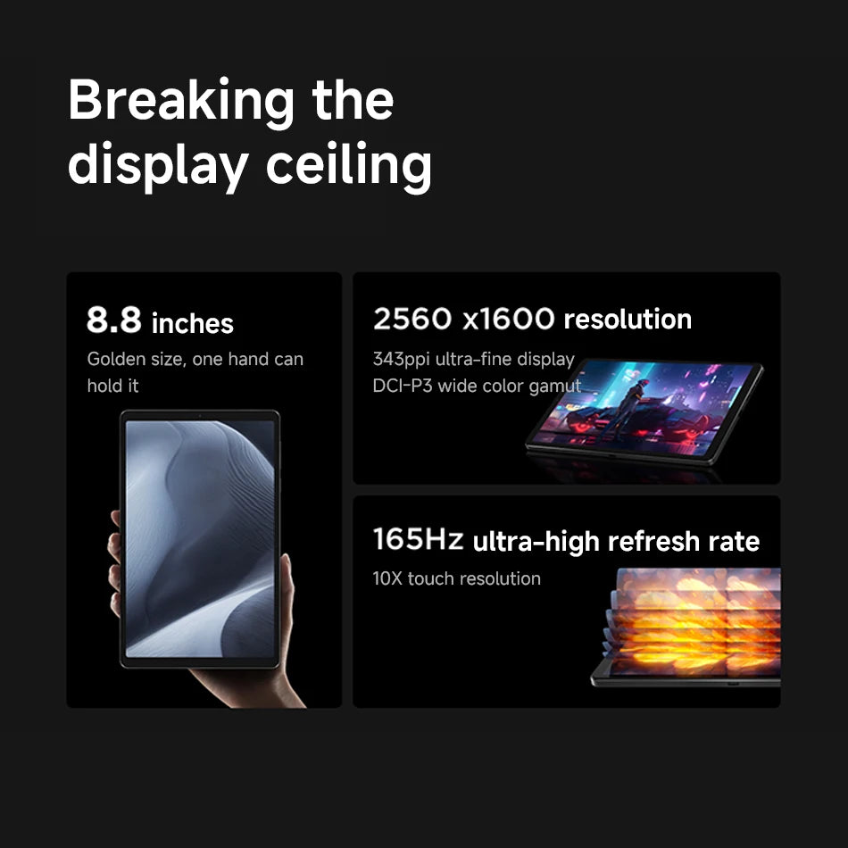 Original Lenovo Legion Y700 2025 8.8'' Gaming Tablet 256GB 512GB ROM Snapdragon 8 Gen 3 165Hz Display 6550mAh 68W Charging