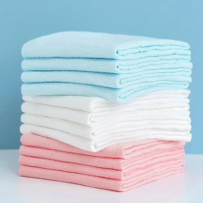 5-10PCS Baby Gauze Diapers 100% Cotton Baby Nappy for Newborn Changing 43x45cm Washable Reusable Double Layer Soft Baby Towels