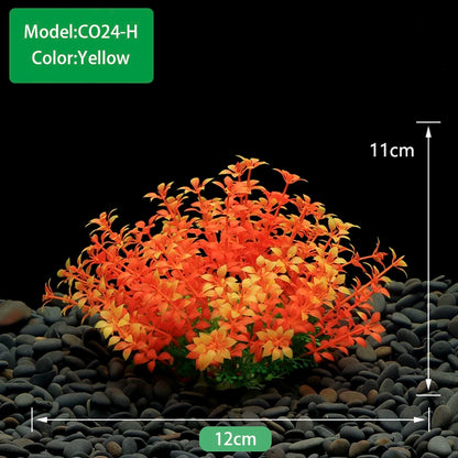 Artificial Underwater Plastic Plants Aquarium Fish Tank Aquatic Fake Shrub Green Weeds Water Grass Viewing Simulation Decoration