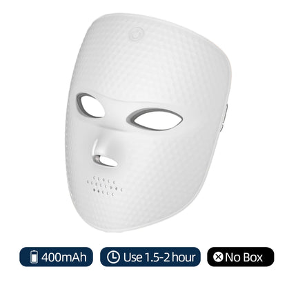 Wireless LED Facial Mask 7 Colors Light Photon Skin Tighten Rejuvenation Brighten Anti-Aging Skin Beauty Device
