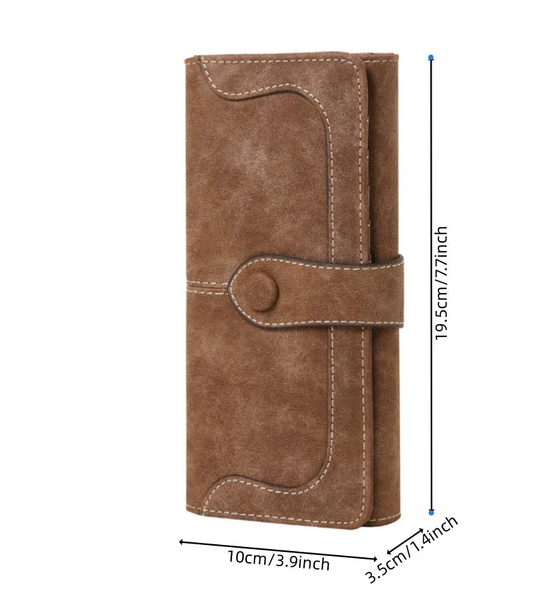 Vegan Pu Wallet 17 Card Slots Long Wallet 70% off Minimalist Wallet Credit Card Wallet Matte Leather Card Holder Pocket