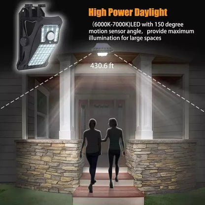 LED Solar Garden Lights Outdoor Solar Clip Light Motion Sensor Camping Lamp with 3 Mode Waterproof Fence Street Landscape